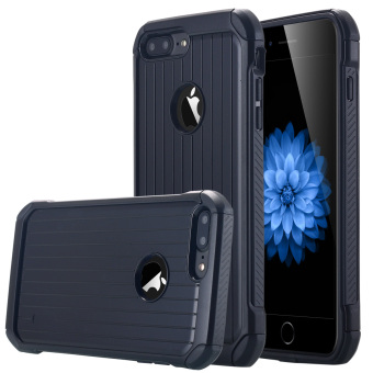 iPhone 7 Plus เคส ลูกผสมมีผลกระทบสูงสองชั้นดูด TPU กันชนช็อคหนัก และเกราะป้องกันฝาเคสพีซีย้อนกลับสำหรับ Apple iPhone 7 Plus-สีดำ iPhone 7 Plus เคส ลูกผสมมีผลกระทบสูงสองชั้นดูด TPU กันชนช็อคหนัก และเกราะป้องกันฝาเคสพีซีย้อนกลับสำหรับ Apple iPhone 7 Plus-สีดำ