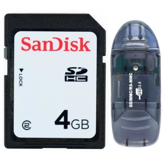 Sandisk เมมโมรี่การ์ด 4GB SD HC Secure Digital SDHC with card reader Sandisk เมมโมรี่การ์ด 4GB SD HC Secure Digital SDHC with card reader