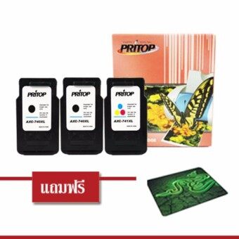 PRITOP Canon Inkjet MG4270/MX517MG2170/MG3170/MG4170/MX437MX377 ใช้ตลับหมึกอิงค์เทียบเท่า รุ่น Canon PG-740XL*2/CL-741-XL*1 หมึกสีดำ 2 ตลับ หมึกสี 1 ตลับ แถมฟรีแผ่นรองเมาส์ PRITOP Canon Inkjet MG4270/MX517MG2170/MG3170/MG4170/MX437MX377 ใช้ตลับหมึกอิงค์เทียบเท่า รุ่น Canon PG-740XL*2/CL-741-XL*1 หมึกสีดำ 2 ตลับ หมึกสี 1 ตลับ แถมฟรีแผ่นรองเมาส์