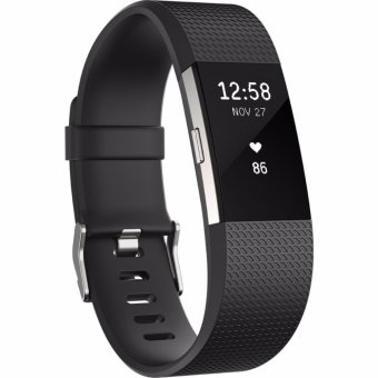 Fitbit Charge 2 Black สายรัดข้อมือ สีดำ ไซด์ Large - รับประกันศูนย์ 1 ปี Fitbit Charge 2 Black สายรัดข้อมือ สีดำ ไซด์ Large - รับประกันศูนย์ 1 ปี