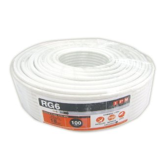 IPM สายนำสัญญาณRG6 ชิลด์ 64% ยาว100เมตร (สีขาว) IPM สายนำสัญญาณRG6 ชิลด์ 64% ยาว100เมตร (สีขาว)
