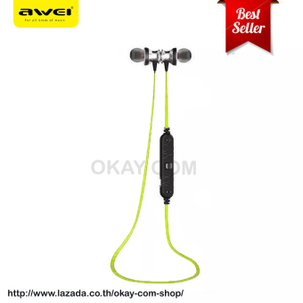 AWEI หูฟัง Bluetooth Sports Earphone For Call And Music A980BL (สีเขียว)(...) AWEI หูฟัง Bluetooth Sports Earphone For Call And Music A980BL (สีเขียว)(...)