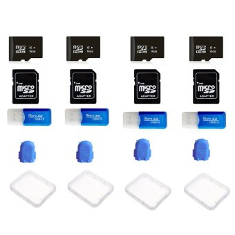 Elit 16GB Micro SD Card Class 10 พร้อมอุปกรณ์เสริม 4 ชิ้น 4ชุด Elit 16GB Micro SD Card Class 10 พร้อมอุปกรณ์เสริม 4 ชิ้น 4ชุด