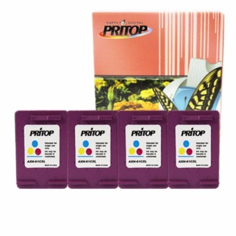 PRITOP HP DeskJet 1000,1050,1055,2050,3000,3050 ใช้ตลับหมึกอิงค์เทียบเท่า รุ่น 61CO-XL หมึกสี 4 ตลับ PRITOP HP DeskJet 1000,1050,1055,2050,3000,3050 ใช้ตลับหมึกอิงค์เทียบเท่า รุ่น 61CO-XL หมึกสี 4 ตลับ