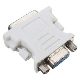 DVI-D 24 + 1 Male to VGA Female Adapter (สีขาว) DVI-D 24 + 1 Male to VGA Female Adapter (สีขาว)