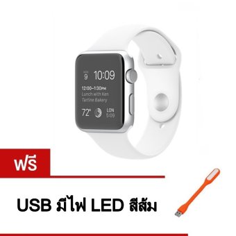 Person นาฬิกาโทรศัพท์ Bluetooth Smart Watch รุ่น A8 Phone watch(White) ฟรี USB มีไฟ LED (คละสี) Person นาฬิกาโทรศัพท์ Bluetooth Smart Watch รุ่น A8 Phone watch(White) ฟรี USB มีไฟ LED (คละสี)