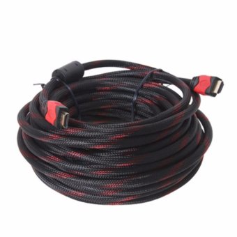 HDMI Cable High Speed HDMI V.1.4 M/M ยาว20M สายถัก (Black/Red) HDMI Cable High Speed HDMI V.1.4 M/M ยาว20M สายถัก (Black/Red)