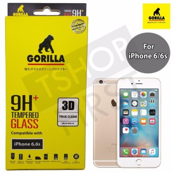 Gorilla 3D True Clear Tempered Glass กอริล่า ฟิล์มกระจกนิรภัยใสเต็มจอขอบยาง For iPhone 6,6s Gorilla 3D True Clear Tempered Glass กอริล่า ฟิล์มกระจกนิรภัยใสเต็มจอขอบยาง For iPhone 6,6s