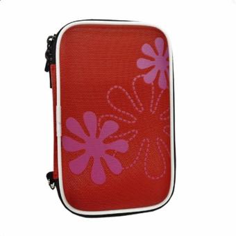 harddisk bag กระเป๋า Hard Disk Drive 2.5 แบบพกพา ฺสีแดง ลายดอกไม้ NBG010 harddisk bag กระเป๋า Hard Disk Drive 2.5 แบบพกพา ฺสีแดง ลายดอกไม้ NBG010