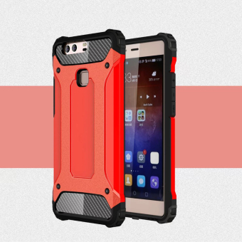 ไฮบริดเกราะกลับปกคลุมกรณี for Huawei P9 Plus (สีแดง) ไฮบริดเกราะกลับปกคลุมกรณี for Huawei P9 Plus (สีแดง)