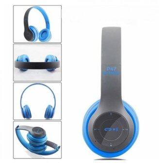 DT หูฟังบลูทูธแบบครอบหู รุ่น P47 Wireless (สีฟ้าเทา) DT หูฟังบลูทูธแบบครอบหู รุ่น P47 Wireless (สีฟ้าเทา)