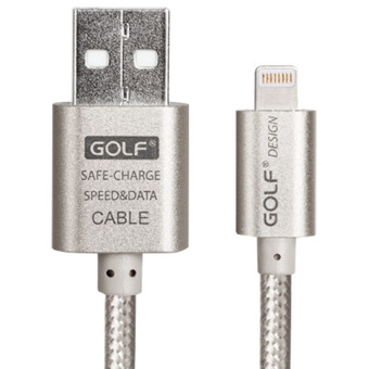 Golf 3M Metal Quick Charge&Data Cable สายชาร์จ Lightning สำหรับ iPhone,iPad,iPod สายถักยาว 3เมตร (สีเงิน) Golf 3M Metal Quick Charge&Data Cable สายชาร์จ Lightning สำหรับ iPhone,iPad,iPod สายถักยาว 3เมตร (สีเงิน)