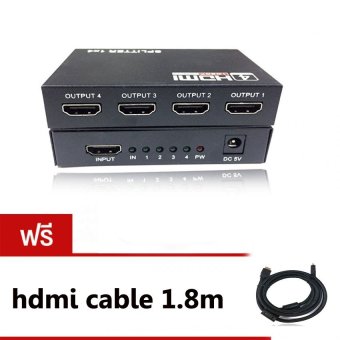 HDMI splitter เข้า1ออก4 FULL HD 3d เวอร์ชั่น1.4 รุ่นใหม่ตัวเล็ก (Black) HDMI splitter เข้า1ออก4 FULL HD 3d เวอร์ชั่น1.4 รุ่นใหม่ตัวเล็ก (Black)