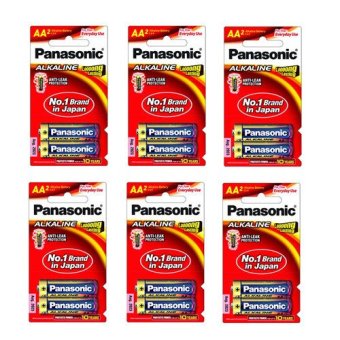 Panasonic ถ่านอัลคาไลน์ รุ่น AA /LR6T 6 แพ็ค 12 ก้อน Panasonic ถ่านอัลคาไลน์ รุ่น AA /LR6T 6 แพ็ค 12 ก้อน