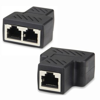 Gracefulvara 1 to 2 สายอีเทอร์เน็ตแลน RJ45 ปลั๊กอะแดปเตอร์หัวต่อแยกขยาย (สีดำ) Gracefulvara 1 to 2 สายอีเทอร์เน็ตแลน RJ45 ปลั๊กอะแดปเตอร์หัวต่อแยกขยาย (สีดำ)