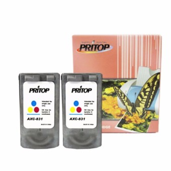 PRITOP Canon ink Cartridge 831/CL831/CL 831XL/CL-831XL /*2 Pack ใช้กับปริ้นเตอร์ Canon Inkjet iP1980/iP1880/iP2580/MP476/MP228/MP145/MX318/MX308 Pritop PRITOP Canon ink Cartridge 831/CL831/CL 831XL/CL-831XL /*2 Pack ใช้กับปริ้นเตอร์ Canon Inkjet iP1980/iP1880/iP2580/MP476/MP228/MP145/MX318/MX308 Pritop