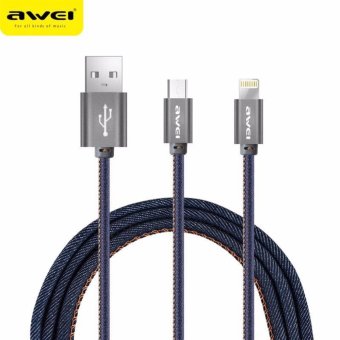 Awei CL-987 2 In 1 Lightning/Micro USB/USB สายชาร์ตและเชื่อมต่อข้อมูล Awei CL-987 2 In 1 Lightning/Micro USB/USB สายชาร์ตและเชื่อมต่อข้อมูล
