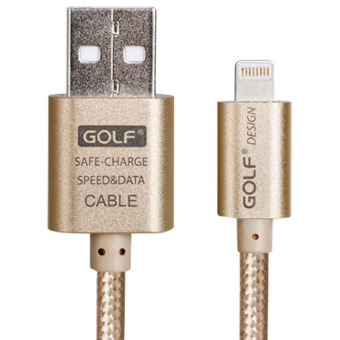 Golf 2M Metal Quick Charge&Data Cable สายชาร์จ Lightning สำหรับ iPhone/iPad/iPod สายถักยาว 2เมตร (สีทอง) Golf 2M Metal Quick Charge&Data Cable สายชาร์จ Lightning สำหรับ iPhone/iPad/iPod สายถักยาว 2เมตร (สีทอง)