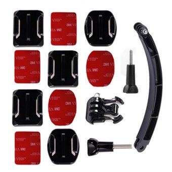 Gopro Accessories ชุดเกราะแขนตัวเองไปส่วนแบนเข้าโค้งเกาะโปรสำหรับ Gopro Hero 4 3 Sjcam Sj4000 Xiaomi Yi Gopro Accessories ชุดเกราะแขนตัวเองไปส่วนแบนเข้าโค้งเกาะโปรสำหรับ Gopro Hero 4 3 Sjcam Sj4000 Xiaomi Yi