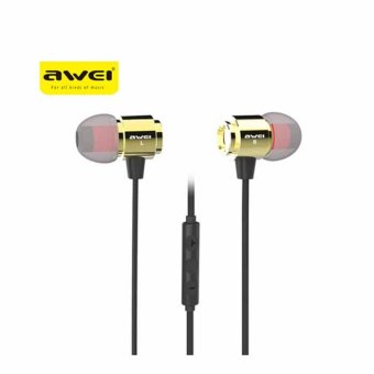 Awei S10Hi Earphone With Volume Control In-ear Plug Noodle Earbud Earphones With Microphone หูฟังสเตอริโอ in-ear + ไมโครโฟนสำหรับโทรศัพท์มือถือ (Gold) Awei S10Hi Earphone With Volume Control In-ear Plug Noodle Earbud Earphones With Microphone หูฟังสเตอริโอ in-ear + ไมโครโฟนสำหรับโทรศัพท์มือถือ (Gold)