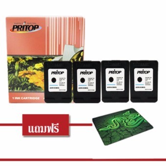 PRITOP Canon หมึกพิมพ์ Inkjet 63BK-XL Pritop ดำ 4 ตลับ แถมฟรีแผ่นรองเมาส์ 1 แผ่น PRITOP Canon หมึกพิมพ์ Inkjet 63BK-XL Pritop ดำ 4 ตลับ แถมฟรีแผ่นรองเมาส์ 1 แผ่น