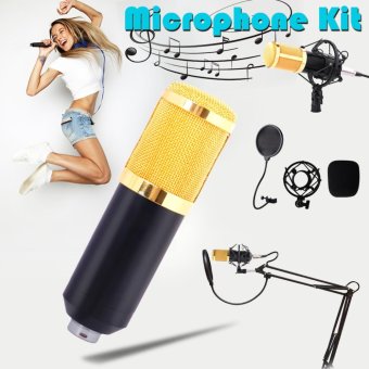 ไมค์โครโฟน Sound Studio Dynamic Mic + Wind Screen Pop Filter + Stand (สีดำ) ไมค์โครโฟน Sound Studio Dynamic Mic + Wind Screen Pop Filter + Stand (สีดำ)
