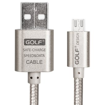 Golf 3M Metal Quick Charge&Data Cable สายชาร์จ Micro USB สายถักยาว 3เมตร(สีเงิน) Golf 3M Metal Quick Charge&Data Cable สายชาร์จ Micro USB สายถักยาว 3เมตร(สีเงิน)