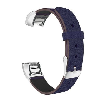 นาฬิกาพรีเมี่ยม ๆ สายรัดหนังแทนสำหรับ Fitbit ประจุ 2 ขนาดเล็กติดตาม (สีน้ำเงิน) นาฬิกาพรีเมี่ยม ๆ สายรัดหนังแทนสำหรับ Fitbit ประจุ 2 ขนาดเล็กติดตาม (สีน้ำเงิน)