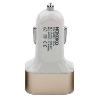 Mutiing หัวชาร์จรถยนต์ Car Charger Nokoko 3 USB(สีทอง) Mutiing หัวชาร์จรถยนต์ Car Charger Nokoko 3 USB(สีทอง)