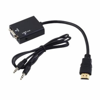 HDMI to VGA +Audio Line Out / HDMI แปลงเป็น VGA +Audio Line Out (สีดำ) (Black) HDMI to VGA +Audio Line Out / HDMI แปลงเป็น VGA +Audio Line Out (สีดำ) (Black)