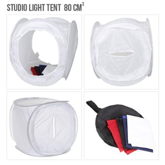 Studio Light Tent เต้นถ่ายสินค้า ขนาด 80x80x80 cm. ฉากหลัง 4 สี 1 ชิ้น Studio Light Tent เต้นถ่ายสินค้า ขนาด 80x80x80 cm. ฉากหลัง 4 สี 1 ชิ้น