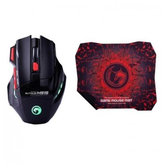 Marvo เมาส์เกมส์มิ่ง รุ่น M915/M315 + แผ่นรองเม้าส์ (สีดำ) Marvo เมาส์เกมส์มิ่ง รุ่น M915/M315 + แผ่นรองเม้าส์ (สีดำ)