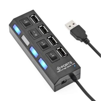 B2B store123-HI-SPEED 4 พอร์ต USB 2.0 Hub กับสวิทช์ไฟฟ้าส่วนบุคคลและไฟ LED (Black) B2B store123-HI-SPEED 4 พอร์ต USB 2.0 Hub กับสวิทช์ไฟฟ้าส่วนบุคคลและไฟ LED (Black)