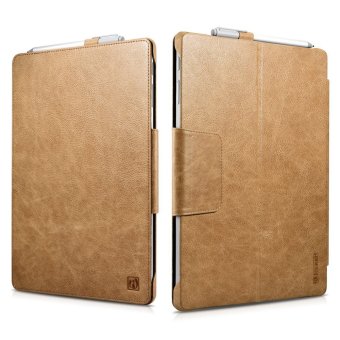 Icarer Vintage Series หนังแท้แผ่นปะกับด้ามปากกา และฟังก์ชันบูธสำหรับ Microsoft Surface Pro 4 31.24ซม เข้ากันได้กับ Surface Pro 4 แป้นพิมพ์ดั้งเดิม สีน้ำตาล Icarer Vintage Series หนังแท้แผ่นปะกับด้ามปากกา และฟังก์ชันบูธสำหรับ Microsoft Surface Pro 4 31.24ซม เข้ากันได้กับ Surface Pro 4 แป้นพิมพ์ดั้งเดิม สีน้ำตาล