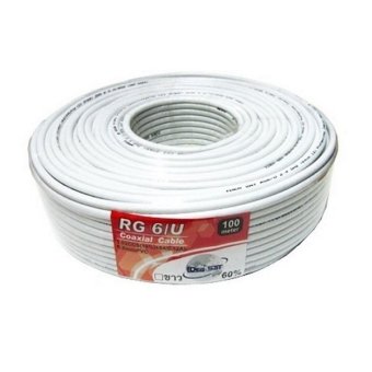 Mastersat สาย RG6 ชิลล์ 64% PVC 6.8 mm. ยาว 100 เมตร รุ่น CC10064 (สีขาว) Mastersat สาย RG6 ชิลล์ 64% PVC 6.8 mm. ยาว 100 เมตร รุ่น CC10064 (สีขาว)