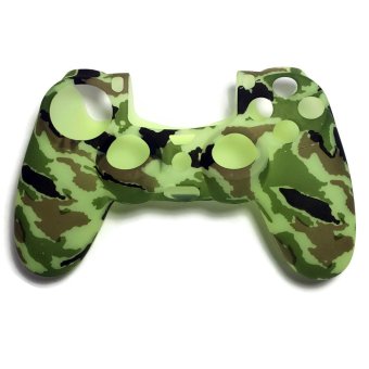 ซิลิโคน PS4 Camouflage Green Silicone Rubber Skin light Controller for PlayStation 4 Soft Protective ซิลิโคน PS4 Camouflage Green Silicone Rubber Skin light Controller for PlayStation 4 Soft Protective