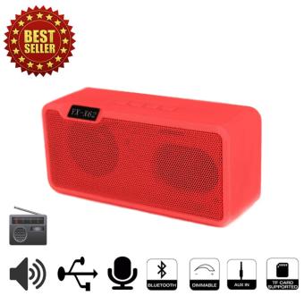 StoreTexShop X62 Speaker Bluetooth/FM radio/TF Black/USB ลำโพงไร้สายบลูทูธ สีแดง StoreTexShop X62 Speaker Bluetooth/FM radio/TF Black/USB ลำโพงไร้สายบลูทูธ สีแดง