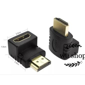HDMI Wellcore/oem ตัวต่อสาย HDMI แบบงอ สำหรับพื้นที่แคบในการเสียบช่อง HDMI ของทีวี (สีดำ) HDMI Wellcore/oem ตัวต่อสาย HDMI แบบงอ สำหรับพื้นที่แคบในการเสียบช่อง HDMI ของทีวี (สีดำ)