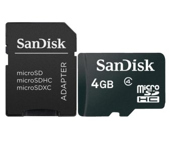 Sandisk เมมโมรี่การ์ด 4GB MicroSD SDHC Sandisk เมมโมรี่การ์ด 4GB MicroSD SDHC