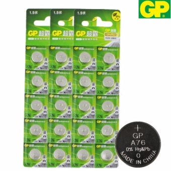GP ถ่านกระดุม รุ่น LR44 / A76 / AG13 / 357 / LR1154 (สำหรับเครื่องช่วยฟัง รุ่น 801A 801B 801E)(3 แพ็ค 30 ก้อน) GP ถ่านกระดุม รุ่น LR44 / A76 / AG13 / 357 / LR1154 (สำหรับเครื่องช่วยฟัง รุ่น 801A 801B 801E)(3 แพ็ค 30 ก้อน)