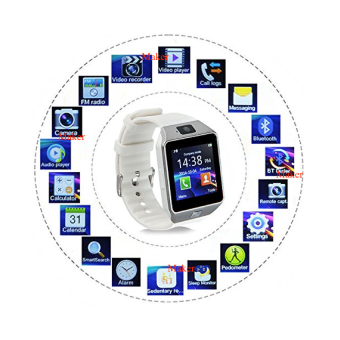 Kimi นาฬิกาโทรศัพท์ Smart Watch รุ่น DZ09 Phone Watch (Silver) Kimi นาฬิกาโทรศัพท์ Smart Watch รุ่น DZ09 Phone Watch (Silver)