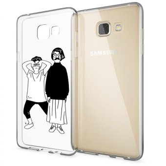 HugCase TPU เคส Samsung Galaxy A9 Proเคสโทรศัพท์พิมพ์ลาย White - Black เนื้อบาง 0.3 mm HugCase TPU เคส Samsung Galaxy A9 Proเคสโทรศัพท์พิมพ์ลาย White - Black เนื้อบาง 0.3 mm