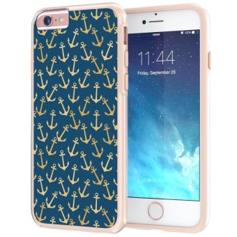 555jewelry เคสไฮบริดสำหรับ iPhone6/iPhone6s จากTrue Color® ขอบ TPU แบบนิ่มไม่บาดตัวเครื่อง ด้านหลังเคสแบบแข็งพร้อมลาย สมอเรือสีทองบนพื้นสีกรม 555jewelry เคสไฮบริดสำหรับ iPhone6/iPhone6s จากTrue Color® ขอบ TPU แบบนิ่มไม่บาดตัวเครื่อง ด้านหลังเคสแบบแข็งพร้อมลาย สมอเรือสีทองบนพื้นสีกรม