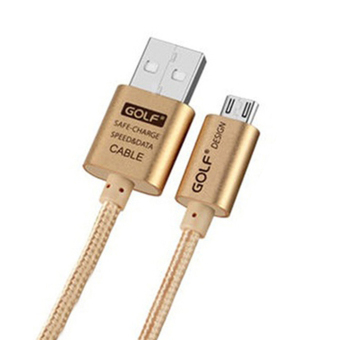 Golf 3M Metal Quick Charge&Data Cable สายชาร์จ Micro USB สำหรับ Samsung/Android สายถักยาว 3เมตร(สีทอง) Golf 3M Metal Quick Charge&Data Cable สายชาร์จ Micro USB สำหรับ Samsung/Android สายถักยาว 3เมตร(สีทอง)