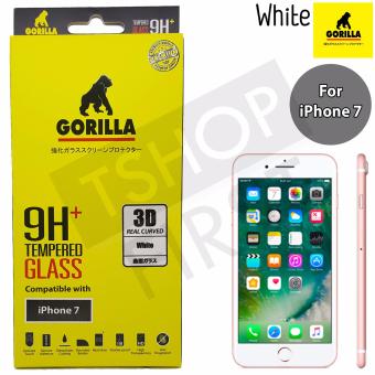 Gorilla New 3D Real Curved กอริล่า ฟิล์มกระจกนิรภัยเต็มจอขอบโค้ง For iPhone 7 Gorilla New 3D Real Curved กอริล่า ฟิล์มกระจกนิรภัยเต็มจอขอบโค้ง For iPhone 7