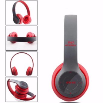 DT หูฟังบลูทูธแบบครอบหู รุ่น P47 Wireless (สีแดงเทา) DT หูฟังบลูทูธแบบครอบหู รุ่น P47 Wireless (สีแดงเทา)