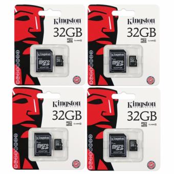 Kingston anny Kingston Memory Card Micro SD SDHC 32 GB Class 10 คิงส์ตัน เมมโมรี่การ์ด 32 GB รุ่น แพ็ค4ชิ้น Kingston anny Kingston Memory Card Micro SD SDHC 32 GB Class 10 คิงส์ตัน เมมโมรี่การ์ด 32 GB รุ่น แพ็ค4ชิ้น