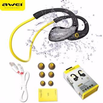 Awei หูฟังบลูทูธ สำหรับออกกำลังกาย Super BASS กันเหงื่อ กันน้ำ Bluetooth Sports Headphones รุ่น A880B Awei หูฟังบลูทูธ สำหรับออกกำลังกาย Super BASS กันเหงื่อ กันน้ำ Bluetooth Sports Headphones รุ่น A880B