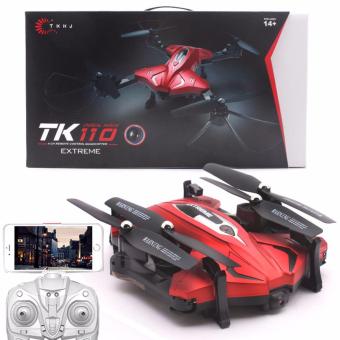 Drone ติดกล้อง วาดเส้นทางการบินได้ WiFi FPV 720P HD พร้อมระบบถ่ายทอดสดแบบ Realtime(มีระบบ ล็อกความสูง) สีแดง Drone ติดกล้อง วาดเส้นทางการบินได้ WiFi FPV 720P HD พร้อมระบบถ่ายทอดสดแบบ Realtime(มีระบบ ล็อกความสูง) สีแดง