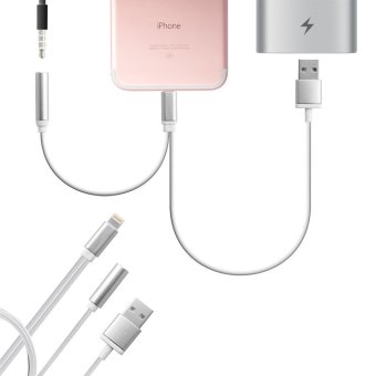 Lightning หูโทรศัพท์ยังตัวแปลง 3.5มม Cablewith ยูเอสบีอะแดปเตอร์ชาร์จเสียงแจ๊ค และหูฟังช่องสำหรับ iPhone 7/7 Plus (เงิน) Lightning หูโทรศัพท์ยังตัวแปลง 3.5มม Cablewith ยูเอสบีอะแดปเตอร์ชาร์จเสียงแจ๊ค และหูฟังช่องสำหรับ iPhone 7/7 Plus (เงิน)